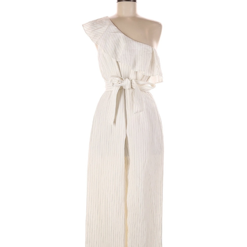 Elegant One-Shoulder White Jumpsuit